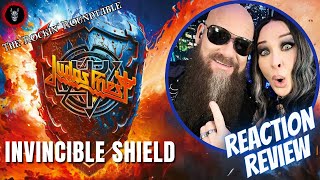 GenX couple REACTS and REVIEWS  Judas Priest  Invincible Shield W logo for copyright [upl. by Ellenehs]