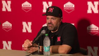 Very locked in Nebraskas Matt Rhule discusses scoreless first half his penalty heart of the [upl. by Eelac]