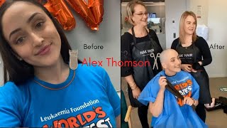 Alex Thomson Shaves her head for World Greatest Shave [upl. by Verena]