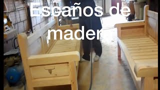 Como hacer escaños de madera [upl. by Ellemaj]