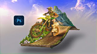 Photoshop Beginner Tutorial  Motocross ✅🔥 [upl. by Boelter]