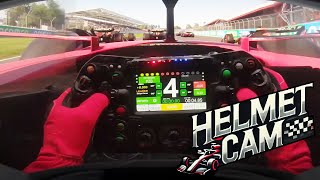 Helmet Cam  Ferrari at Silverstone  F1 [upl. by Vtehsta]