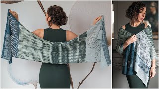 How to Work a German Twisted Cast On amp Knit the Stunning Lacy Moissanite Mosaic Shawl [upl. by Adlecirg]