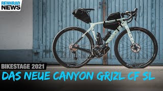 Canyon Grizl Gravel Bike alles über das neue BikepackingCarbonBike auf der Bikestage 2021 [upl. by Ensoll445]