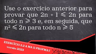 MA11 cap2 exercício 22 B versão 2023 mestrado profmat [upl. by Eolhc40]