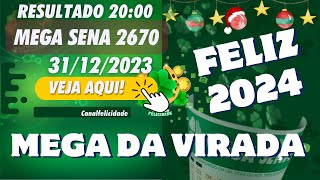 🍀MEGA SENA DA VIRADA  CONCURSO 2670  31122023 [upl. by Denton]