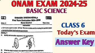 Onam Exam 202425 Class 6 Basic Science Kerala Syllabus  Answer key Today Basic Science Exam [upl. by Aedni202]