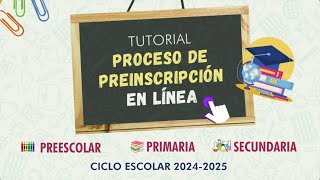 Videotutorial Preinscripciones En Línea 20242025 [upl. by Derril]