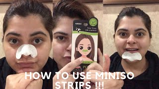 How To Use MINISO Pore Strips  How To Remove Blackheads  Nose and Chin  Super Easy [upl. by Melda]