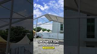 15m party tent installation time tent assembly installation [upl. by Yentirb]