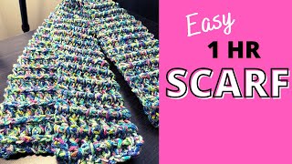 How to Crochet a Super Scarf for beginners [upl. by Akirahs464]