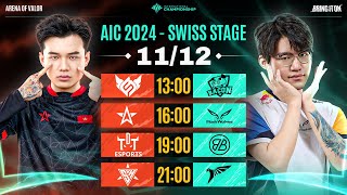 FS vs BAC  1S vs FW  TDT vs BMG  SH vs TLN  SWISS STAGE  AIC 2024  NGÀY 1112 [upl. by Hairas210]