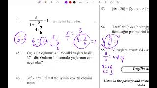 Buraxılış Sınaq İmtahanı  XI sinif  Riyaziyyat  27102024 [upl. by Handal864]