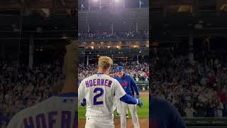 POV You’re celebrating with Nico Hoerner after his first walkoff Cubs MLB NicoHoerner [upl. by Kinnie]