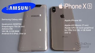 Samsung Galaxy A80 vs Apple iPhone XS [upl. by Airb]