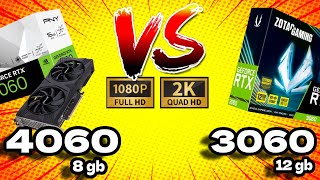 Rtx 4060 8gb VS Rtx 3060 12gb  Rendimiento real en tiempo 2024  ¿Realmente vale la pena 1440p [upl. by Clarhe]