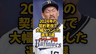 2024年の契約更改で年俸大幅ダウンとなった大物選手3選 パ・リーグ編 [upl. by Adliwa9]