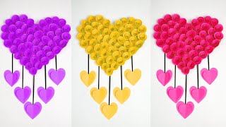 DIY Creative HeartShaped Wall Hanging  Adorable Paper Craft Tutorial [upl. by Krid166]