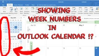 Week numbers in Outlook Calendar  How to display [upl. by Nicko]