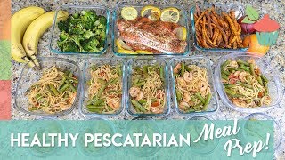 Healthy Pescatarian Meal Prep  Seafood  Meal Prep Series [upl. by Gabie823]