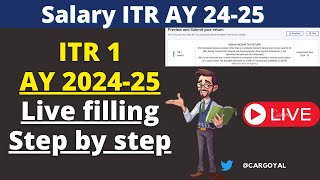 ITR 1 live filling AY 202425 [upl. by Atibat]