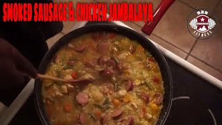 How to make smoked sausage amp chicken Jambalaya [upl. by Assirk]