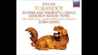 Giacomo Puccini quotTurandotquot Sutherland Pavarotti Caballé Ghiaurov Krause Mehta 1973 CD I [upl. by Blanch118]