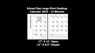 13 Month School Day Desktop Calendar [upl. by Namad]