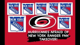 CAROLINA HURRICANES AFRAID OF NY RANGERS TAKEOVER nhl nhlplayoffs nyrangers [upl. by Ahsenra]