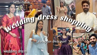 Wedding dress shopping ❤️‍🔥🔥Day 1  കല്യാണ സാരീ and ചെക്കന് കുർത്ത മുണ്ടൊക്കെ അടുത്തു [upl. by Aciretnahs184]