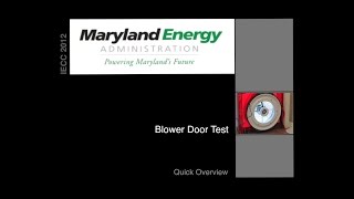 Blower Door Test Video [upl. by Eniamrehc]