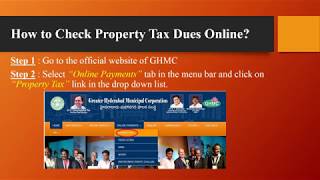 GHMC Hyderabad Check Property Tax Dues Online  ghmcgovin [upl. by Inihor]