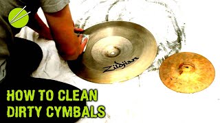 How I Clean Cymbals Brasso method [upl. by Ailak]