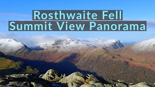 Rosthwaite Fell  Fully Labelled Summit View Panorama Lake District Walks [upl. by Spracklen]