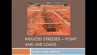 CEEN 341  Lecture 13  Induced Stresses from Point and Line Loads [upl. by Urson]