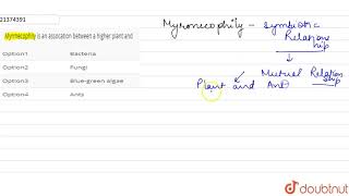 Myrmecophily is an assocation between a higher plant and [upl. by Widera153]