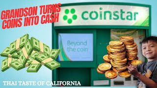 Turning Coins into Cash Grandsons Coinstar Trip [upl. by Benedicta]