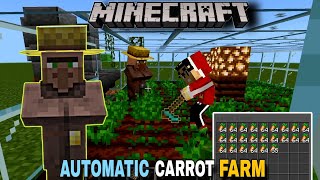 Minecraft easy villager auto crop carrot farm tutorial 120 bedrock edition 1000 per hour [upl. by Anuahsal577]