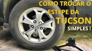 Como trocar o estepe da TUCSON tucson hyundai [upl. by Mij]