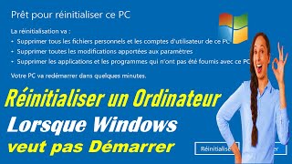 COMMENT RÉINITIALISER SON PC QUAND WINDOWS NE DEMARRE PAS [upl. by Rosol63]