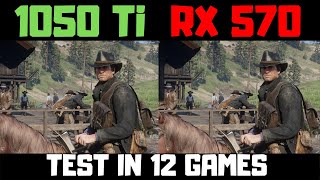 GTX 1050 Ti Vs RX 570 8gb Benchmark Comparison In 12 Games [upl. by Sorgalim]