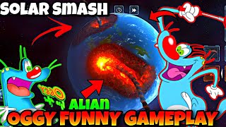 Oggy play Solar Smash On mobile Oggy Funny game play oggygaming solarsmash [upl. by Hortensia]