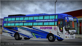 SOUMYA TRAVELS SLEEPER BUS mod for Bus Simulator Indonesia Android Gameplay [upl. by Reisman]