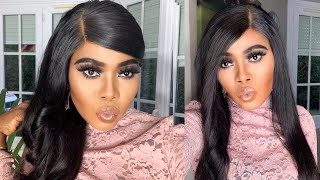 Truly Beginner 5  Minutes Lace Wig Install no glue  aliqueen hair [upl. by Ane]