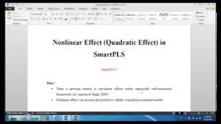 Nonlinear Effect Quadratic Effect in Structural Equation Modeling [upl. by Demha]