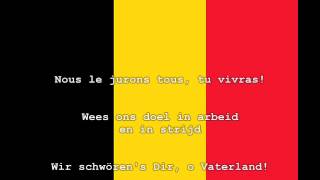 National Anthem of Belgium Instrumental with lyrics [upl. by Aniluj78]