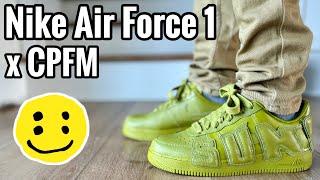 Nike Air Force 1 x CPFM “Moss” Review amp On Feet [upl. by Hbahsur]