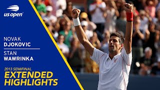 Novak Djokovic vs Stan Wawrinka Extended Highlights  2013 US Open Semifinal [upl. by Ennairol]