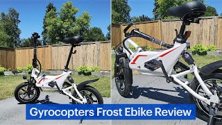 Gyrocopters Frost Foldable Electric Bike Review [upl. by Lyrac376]