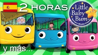 Las ruedas del autobús  2ª Recopilación  Más de 2 horas de canciones infantiles  LittleBabyBum [upl. by Aerdno]